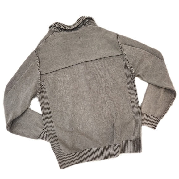 Weatherproof Vintage 1/4 Zip Gray Wash Sweater, Men's Large - Picture 2 of 7